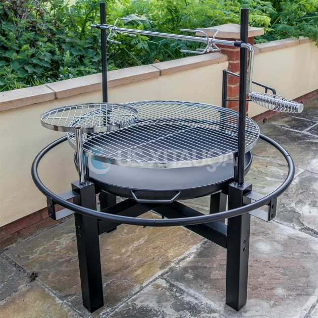 Marvelous Fire Pit Rotisserie Outdoor Goods Cowboy 31 In. Charcoal Grill And Fire Pit
