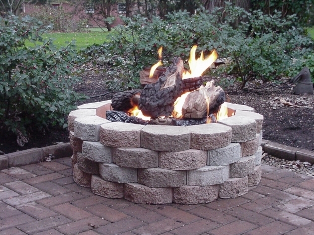 Outstanding Amazing In Ground Gas Fire Pit Kit Garden Landscape Above Ground Fire Pit