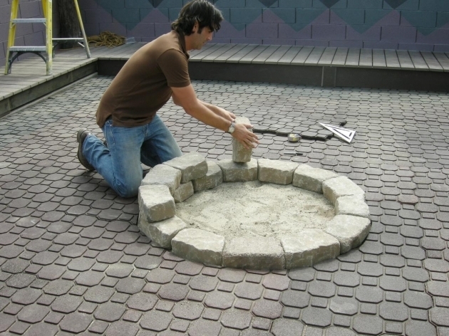 Picture of How To Make A Backyard Fire Pit Hgtv Building A Fire Pit With Pavers