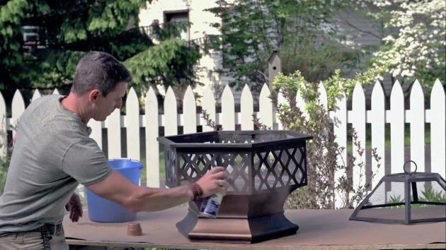Remarkable How To Spray Paint A Metal Fire Pit Featuring High Heat Max Youtube Sojoe Fire Pit