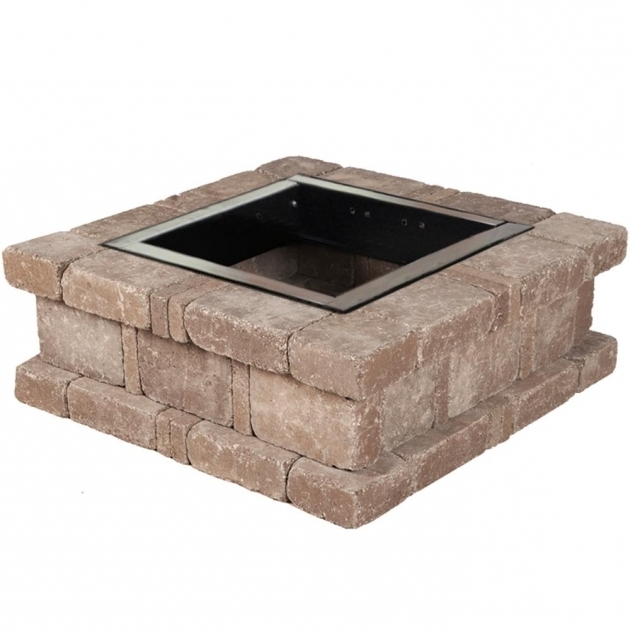 Remarkable Pavestone Rumblestone 385 In X 14 In Square Concrete Fire Pit Square Fire Pit Insert