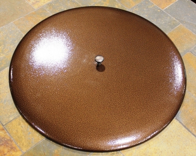 Stylish Fire Pit Lid Copper Fire Pit Cover Allbackyardfun Fire Pit Lid