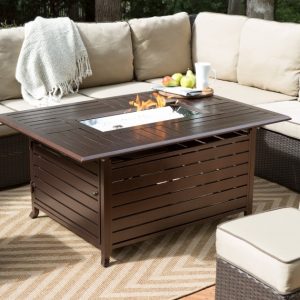 Rectangular Gas Fire Pit Table