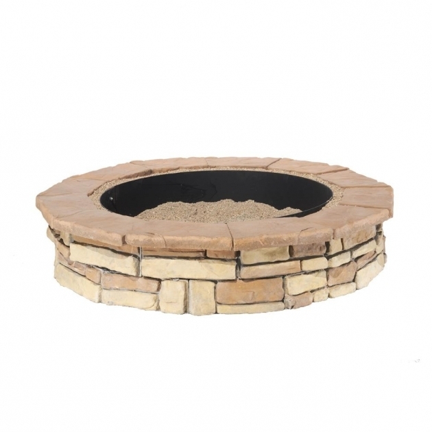 Best 44 In Random Stone Brown Round Fire Pit Kit Rsfpb The Home Depot Fire Pit Stone Home Depot