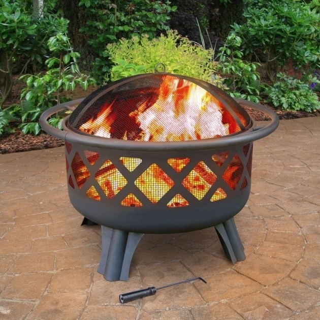 Delightful Crossfire Steel Fire Pit With Cooking Grate Burner Outdoor Grill Hampton Bay Crossfire Steel Fire Pit