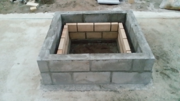 Fascinating Creating A Custom Stone Fire Pit From Scratch X Post From R Fire Bricks For Fire Pit