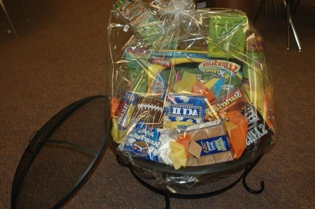 Fascinating Harmon Raffle Baskets Auction Baskets Fire Pit Auction Basket