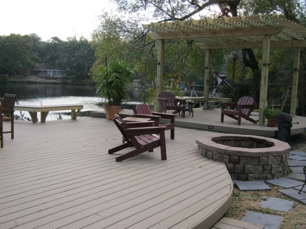 Outstanding Patio Deck With Fire Pit Building A Stone Socialmouthco Also Wood Can You Put Fire Pit On Wood Deck