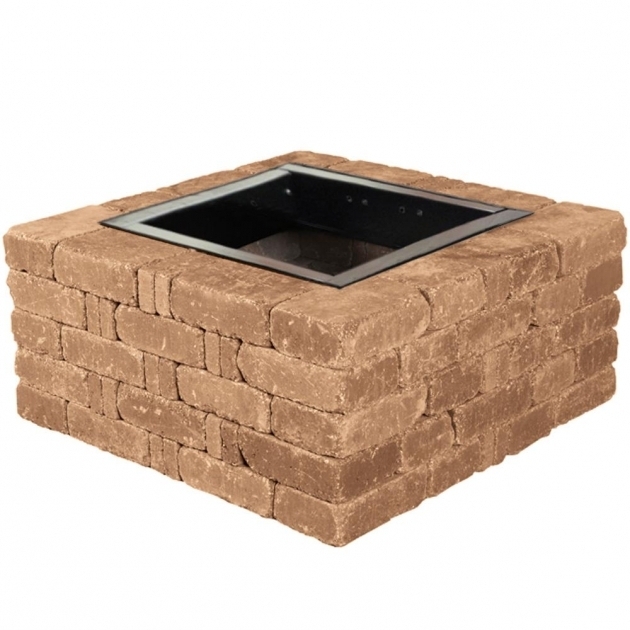 Wonderful Pavestone Rumblestone 385 In X 175 In Square Concrete Fire Pit Fire Pit Kits At Home Depot
